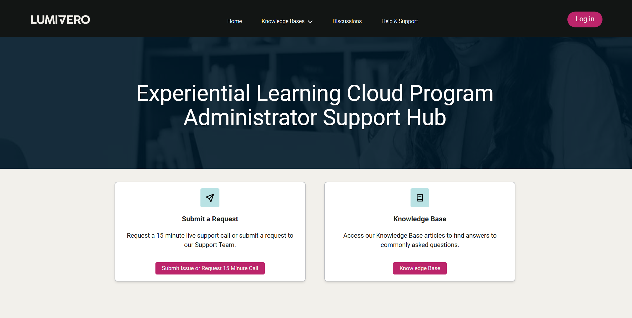 Experiential Learning Cloud: Submitting a Service Request