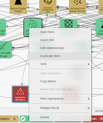 SharpCloud: Duplicating Items