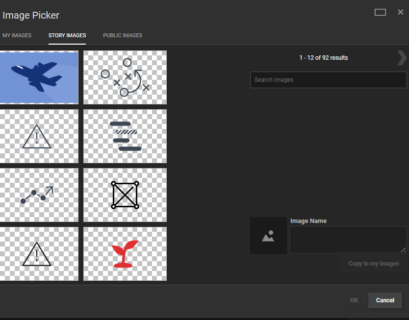 SharpCloud: Working with Images