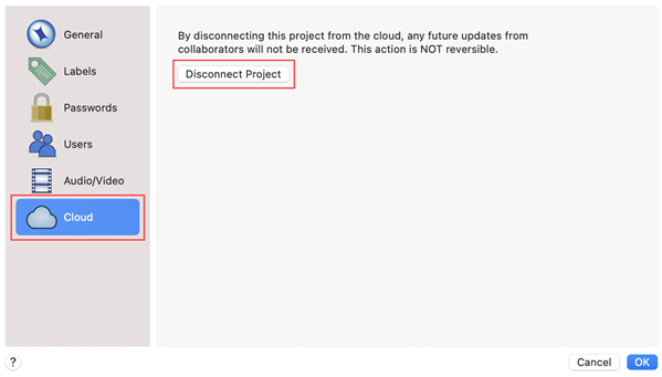 DisconnectProjectMac