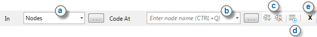 Components of the Quick Coding toolbar.