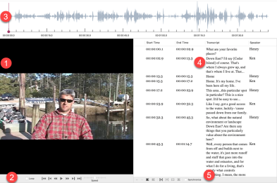Video file with media and transcript.