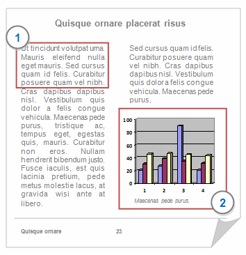 Coding images and text in a PDF.