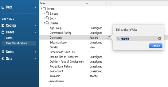 Case Classifications selected in Navigation View.