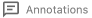 Speech bubble representing show annotations